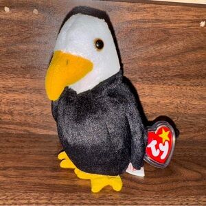 Ty Baldy the bald Eagle Plush with mint condition tag